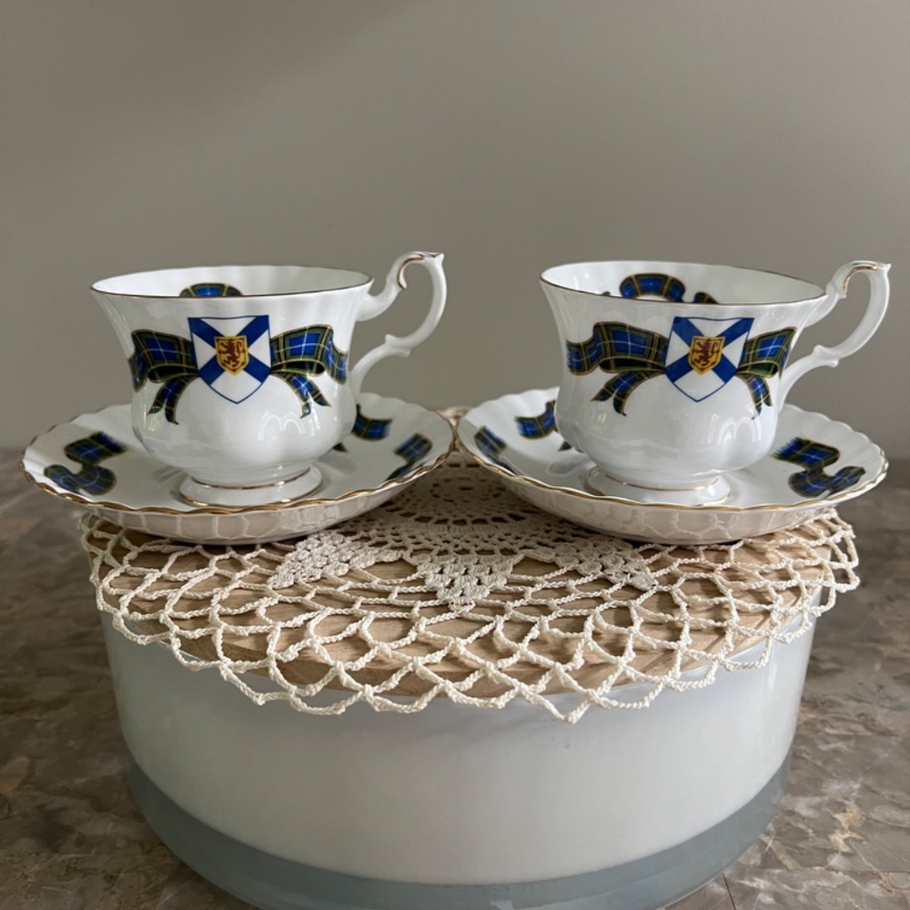 2 Sets of Royal Albert 'Tartan' Cups & Saucers